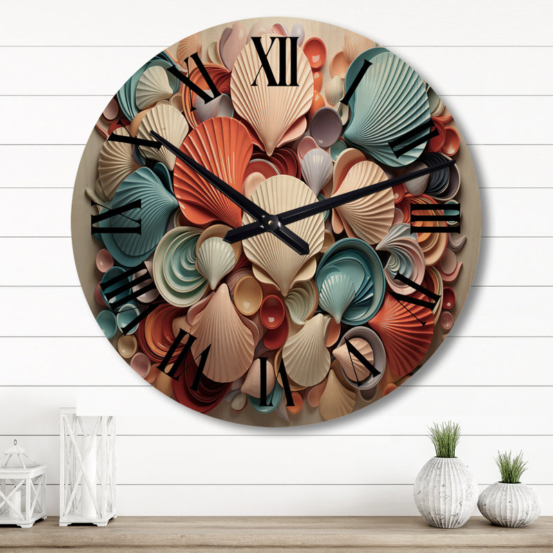 Horloge murale en bois massif Mathura, Grand
