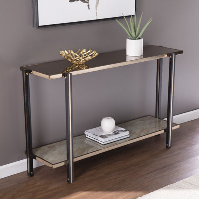 Console Thornsett avec plateau en miroir
