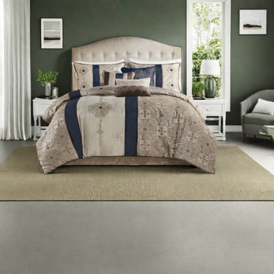 Ensembles de literie très grand californien luxueux, jacquard en polyester, confort moderne pour la maison