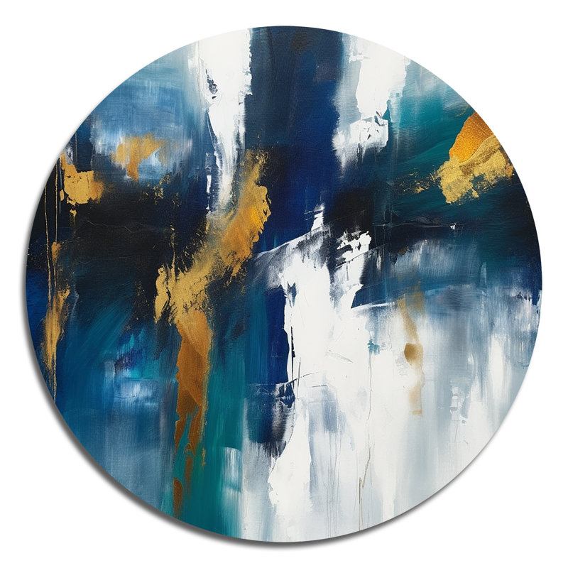 Cootes - Art abstrait rond en métal, H 29 po x l 29 po