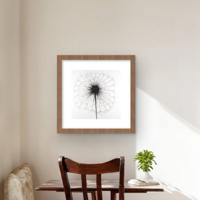 Dandelion Floral Botanical Print | White Framed Home Decor