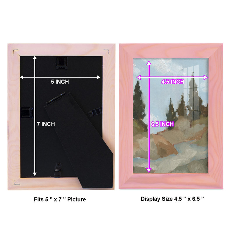 West Fourche Trail II sur papier, H 9 po x l 7 po x P 1 po, Rose