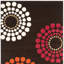 Tapis à pois brun foncé touffeté à la main Faye-1270968254