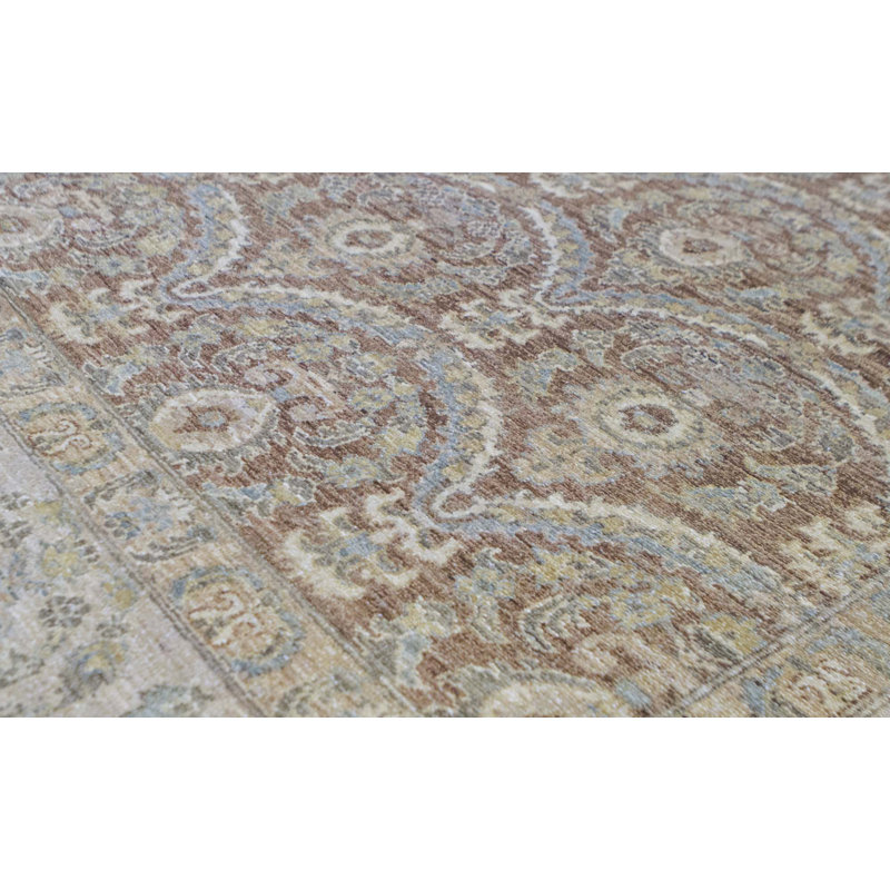 Tapis brun de haute qualité noué à la main