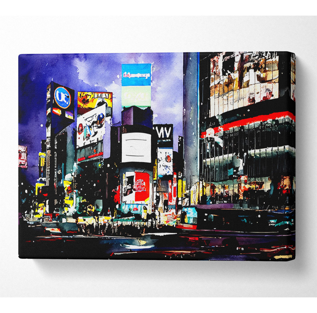 Tokyo City Nights - Kunstdrucke auf Leinwand - Wrapped Canvas