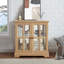 Vitrine à DEL avec tablettes réglables et portes en treillis, pour la décoration et l'organisation-1762612359