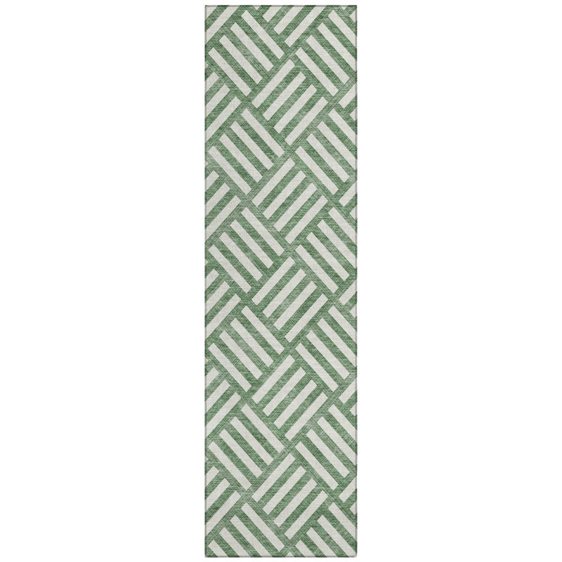 Loreen Flatweave Washable Geometric Indoor / Outdoor Rug, Runner 2'3" x 7'6"