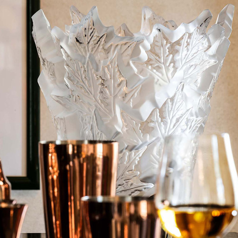 Champs-Élysées Handmade Crystal Table Vase, Clear