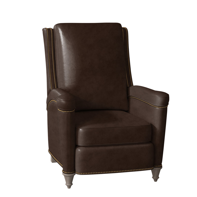 Mayes Recliner, Stone, Aline Fumo Genuine Leather, French Natural