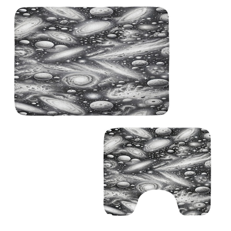  Ensemble de tapis pour salle de bain 2 pièces Outer Space