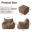 Fauteuil à billes surdimensionné en mousse de velours côtelé avec repose-pieds-976459039
