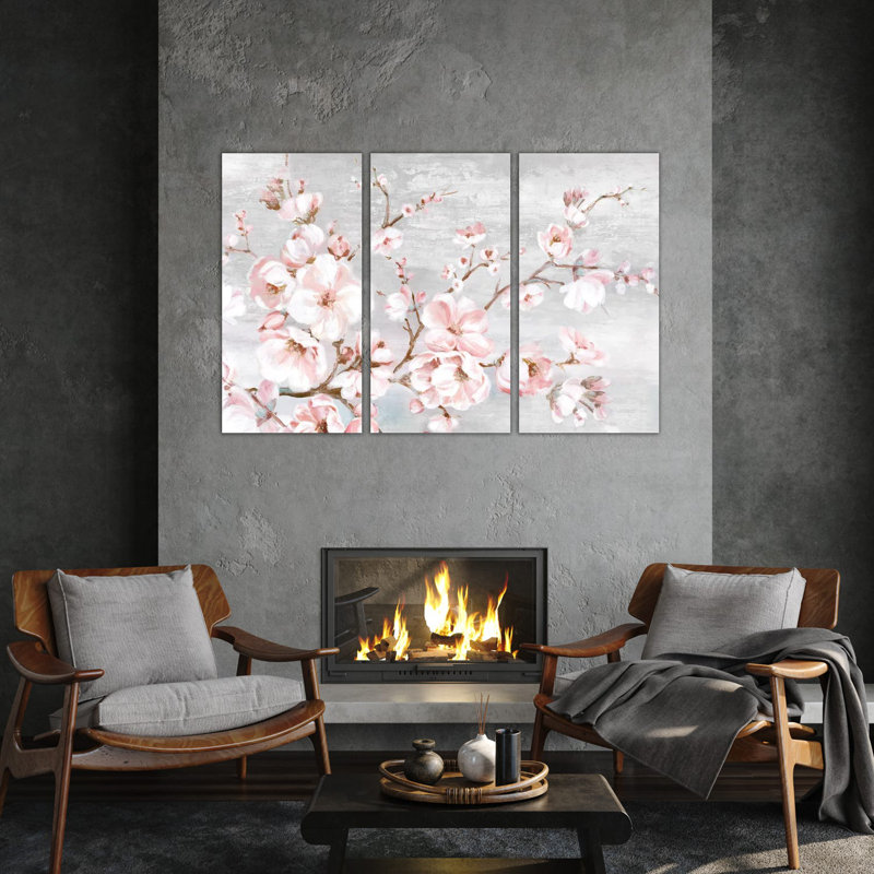 Spring Cherry Blossoms I by Eva Watts - No Frame Gallery-Wrapped Canvas Giclée on Canvas, 101.6cm H x 152.4cm W x 1.91cm D
