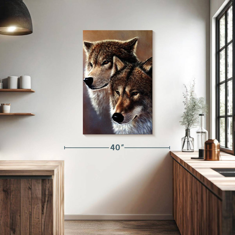 Brampt Fearless Wolves, 39" H x 26" W
