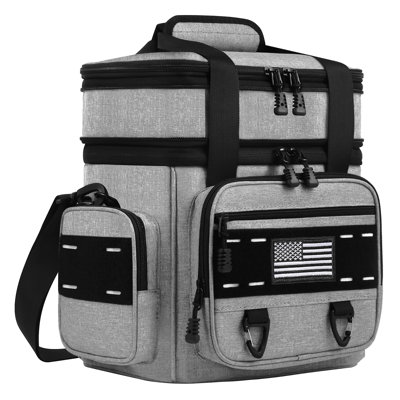 16L Expandable Tactical Insulated Lunch Box, Heavy Duty Leakproof Cooler Bag for Men Adults Work Outdoor Picnic Trips