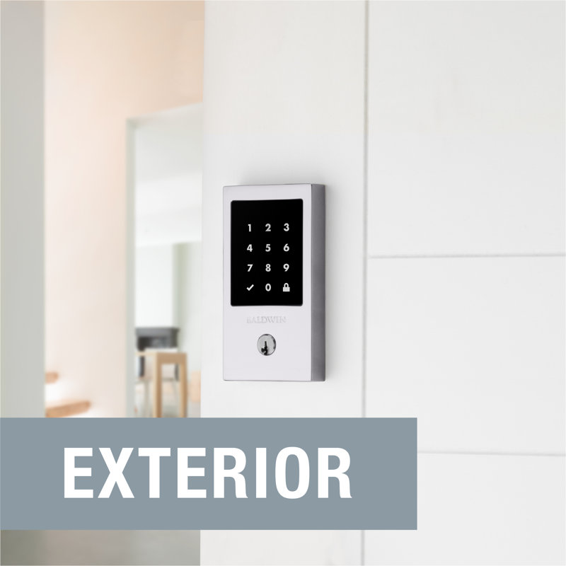 Single Cylinder Smart Deadbolt Z-Wave Technology, Polished Chrome