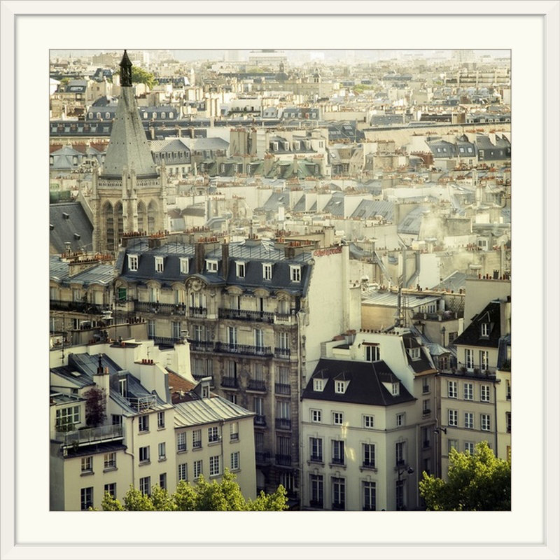 " Paris Calling " by Irene Suchocki, 20" H x 20" W x 1" D, White Frame