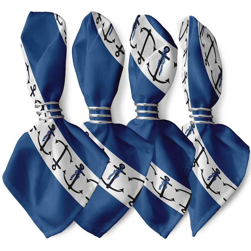 Hargrove Anchor Stripe Napkins, Blue