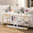 Marble Console Table, 3 Tiers Modern Console Table for Open Storage, Golden Geometric Table with Iron Tubes, Anti-Tip Device and Triangular Support for Living Room, Hallway, Entryway, Foyer-1486008294