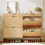 Rangement cannelé pour chaussures, range-chaussures étroit avec 2 tiroirs rabattables-2071661735