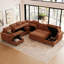 Short Plush Fabric Oversized U - Shaped Modular Sectional Sofa, Storage Sofa, Soft Upholstery-1887765828