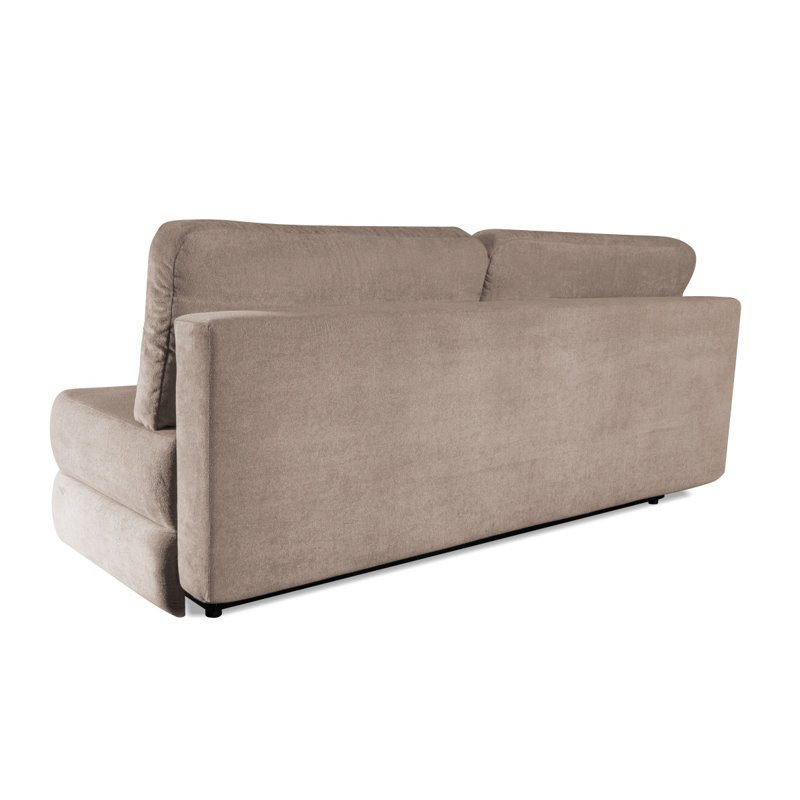 3 Seater Velvet Sofa Bed, Beige