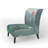 Flower Field - Floral Farmhouse Upholstered Slipper Chair
