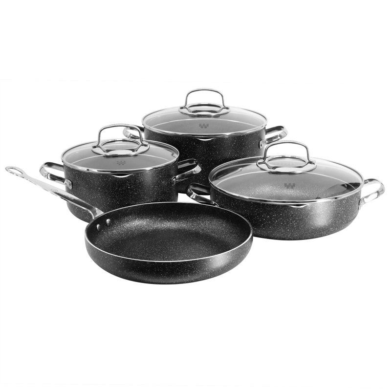Ensemble de batterie de cuisine 7 pièces Galaksi, Noir