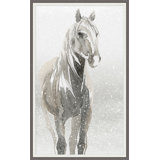 Horse In The Snow 2 Print