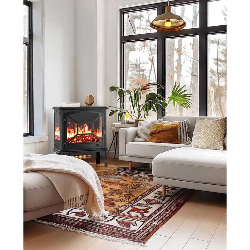 Belfry Heating 58.7cm W Black Electric Fireplace