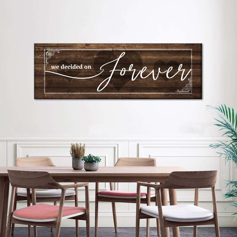 Forever Love, typographie, H 8 po x l 24 po x P 1 po