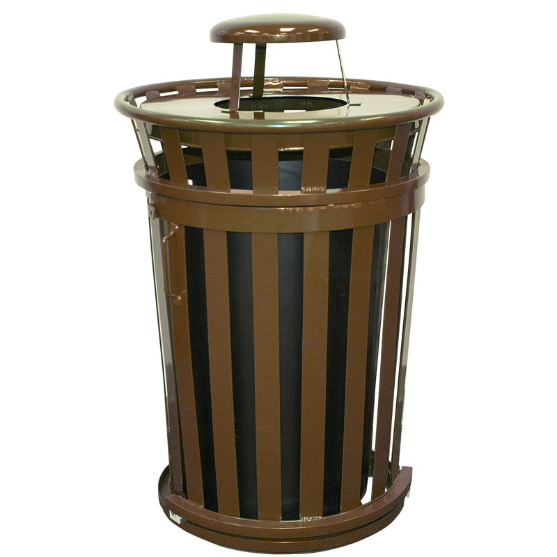 Poubelle 36 gallons receptacle Oakley, Brun