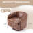 Brown Pu Living Room Swivel Accent Chair