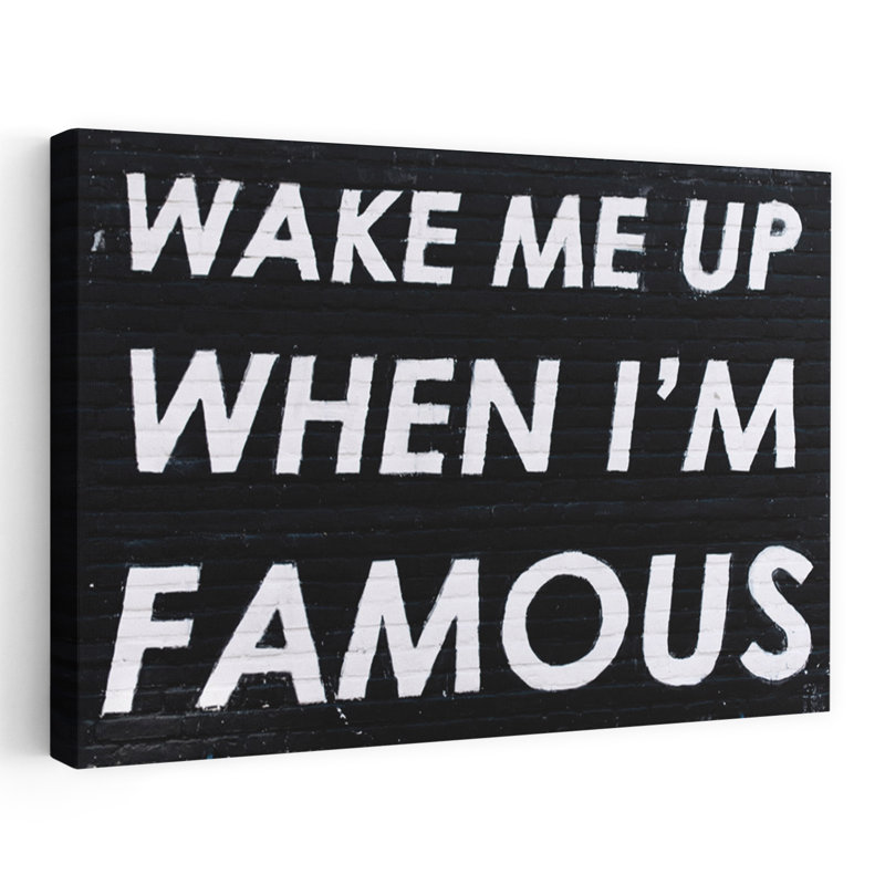 «Wake Me When Famous Abstract», art contemporain, H 48 po x l 32 po
