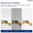 Widespread Bathroom Faucet 3 Hole, 2-handle Waterfall Sink Faucet with Drain Assembly and Overflow-115615797