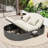 2-Person Rattan Chaise Lounge with Adjustable Backrests and Cushions for Patio or Poolside-1862959224-1862959175