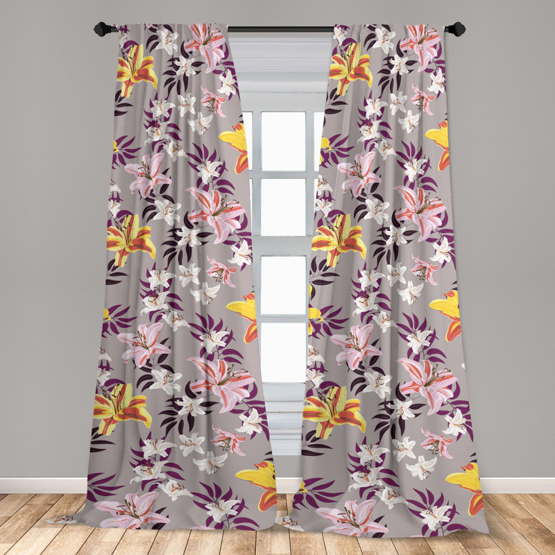 Semi Sheer Curtain Pair, 56" W x 95" L