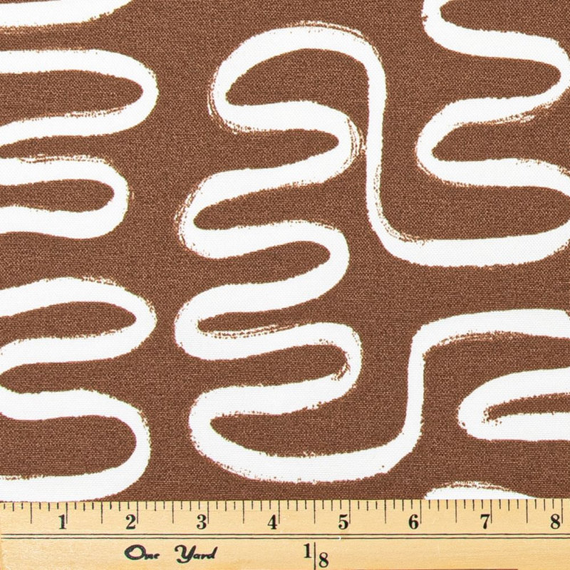 Housse de coussin d'extérieur à imprimé géométrique brun Cinamon