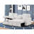 Plush Sectional Sofa W/ Pull Out Sleeper Made With Velvet Fabric-1520480886