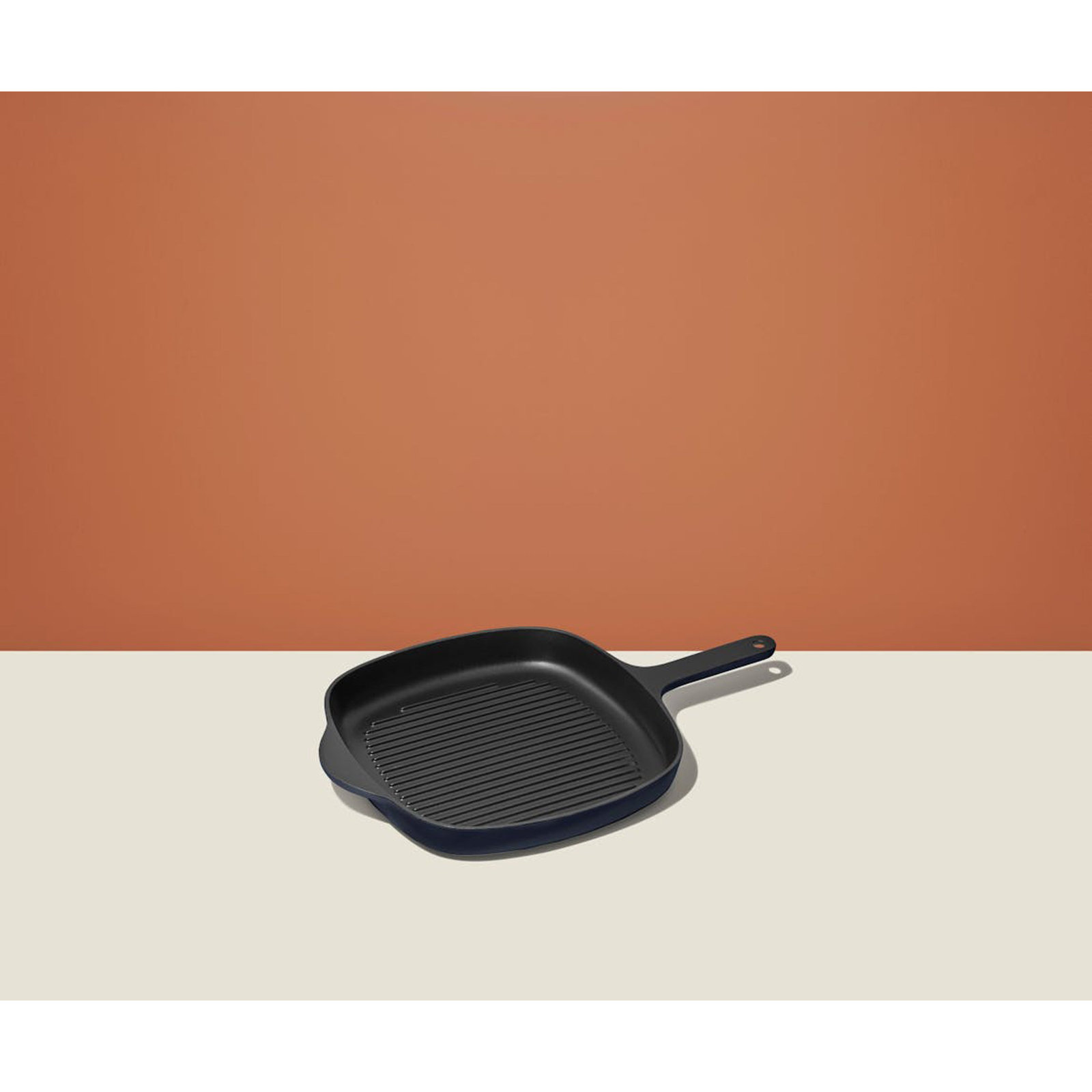 10.5" Enameled Cast Iron Grill Pan, Dark Navy
