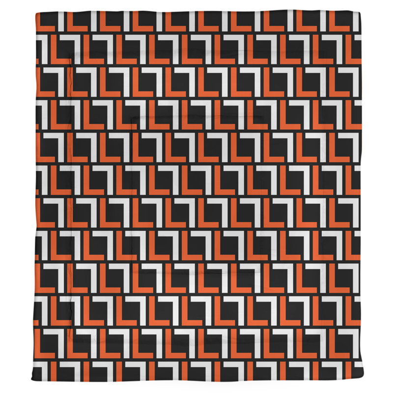 Édredon simple Pittsburgh Football Luxury, Édredon simple TG, Orange / blanc / noir