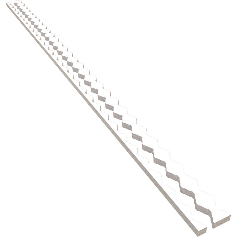 Sheyenne PVC Adjustable Decorative Slat Wall Panel Kit, 94" H x 2.37" W x 0.37" D