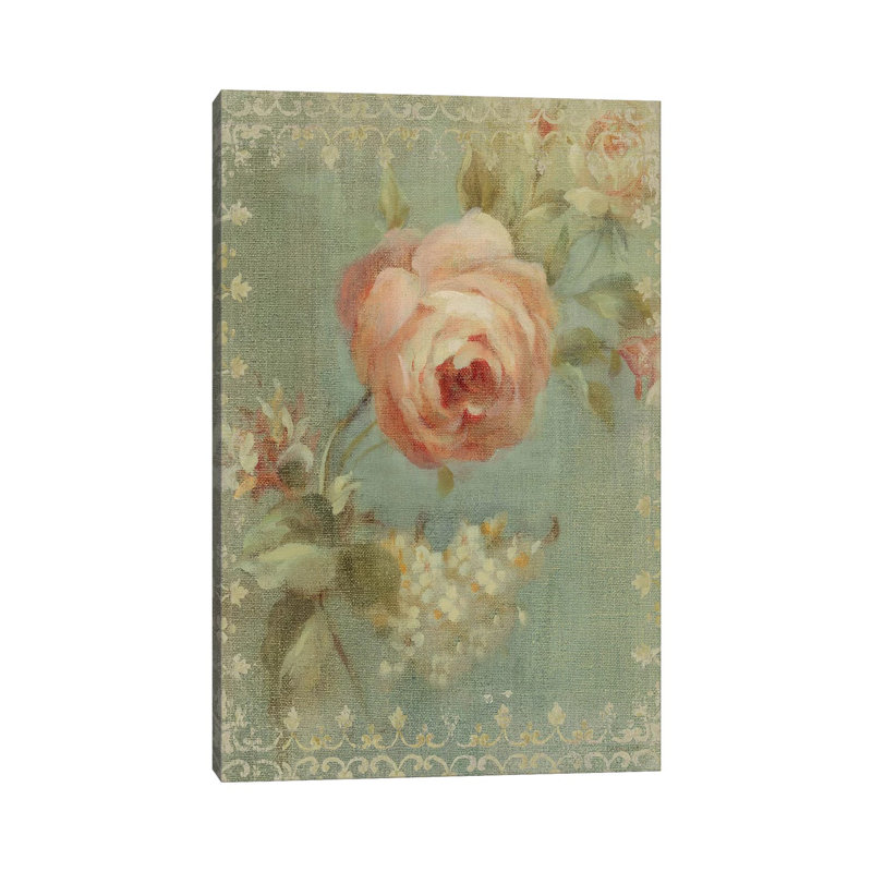 Rose par Danhui Nai - reproduction d'art, Aucun mat, Toile tendue, H 40 po x l 26 po x P 1,5 po