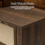 Ensemble de 2 tables de chevet Henriqueta en rotin tressé avec tiroir et tablette ouverte-131643964
