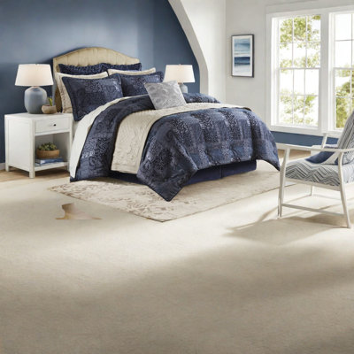 Luxury Cal King Bedding Sets, Navy Polyester, Elegant Design For Home Comfort