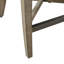 Tabouret de comptoir pivotant, pieds en bois récupéré, chaise de revêtement grise avec dossier rembourré, solide, charge de 300 lb-1183719127