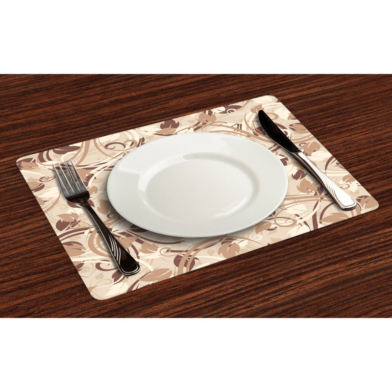 Polyester Floral Rectangle Placemat