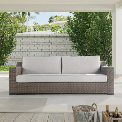 Manhattan Rustic Wicker Rattan Sofa by Red Barrel Studio