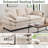 Robscott 83" Modular Loveseat Sofa, Deep Seat Corduroy Cloud Couch, Comfy 2 Seater Sectional Sofa with Throw Pillows, Modern Upholstered Love Seat Couch for Living Room, Bedroom, Apartment-384808392