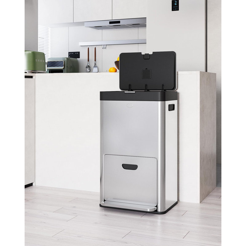 Poubelle de cuisine en acier inoxydable 56L / 14,8 GAL