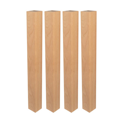 Pattes pour îlot en bois massif H 35-1 / 4 po x 3-1 / 2 po Landric Wood, paquet de 4